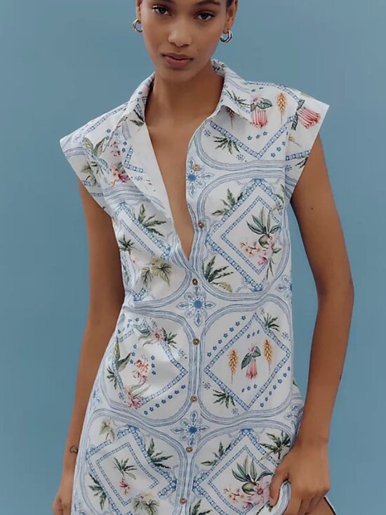 Anthropologie Dresses & Skirts - Anthropologie Lillian Button-Front Floral Midi Dress by Maeve